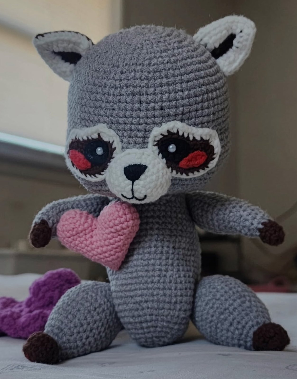 Raccoon with Heart