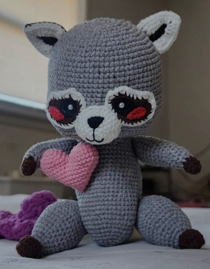 Raccoon with Heart